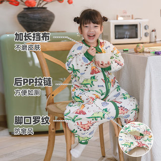 呼西贝儿童冬款分腿睡袋 孩子加大加厚宝宝防踢被 中大童连体睡衣 冬季贝芙棉 草莓公主 80码适合身高73-83cm