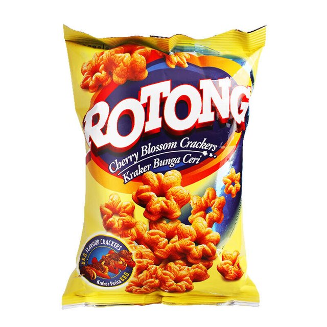 Rotong 洛当 马来西亚进口洛当樱花形玉米圈（烧烤味）60g