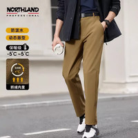 诺诗兰软壳裤男户外防风加厚保暖长裤NXPDH5513E 土棕色 175