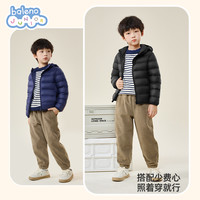 班尼路童装男童外套秋冬儿童2024保暖棉袄男孩冬装连帽上衣PC
