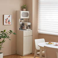 全友家居奶油风餐边柜客厅小户型沙发边柜墙角收纳储物置物柜600669 【米白】储物柜