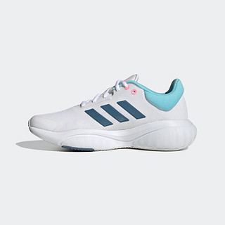 adidas RESPONSE随心畅跑舒适跑步运动鞋女子阿迪达斯 白色/蓝色/粉色 38.5(235mm)