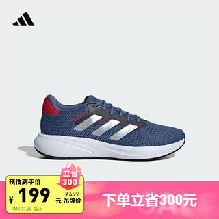 adidas RESPONSE RUNNER随心畅跑舒适跑步运动鞋男女阿迪达斯 深蓝/金属银/传奇墨水蓝 39