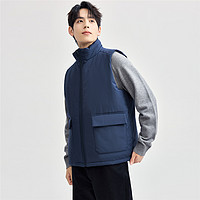 GIORDANO 佐丹奴 秋冬新款夹棉工装口袋立领棉衣马甲男01074680