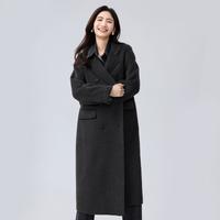 【含山羊绒+绵羊毛】24年秋冬翻领毛呢大衣中长外套
