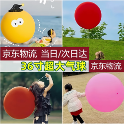 Keylock 第吉尔 超大36寸正圆加厚特大防爆气球儿童玩具公园大草坪汽球地爆球布置 36寸正圆混色5个+打气筒丝带 1个