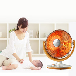 AIRMATE 艾美特 小太阳取暖器家用电热扇大号摇电暖气烤火炉省电节能陶瓷 HF12081T-W