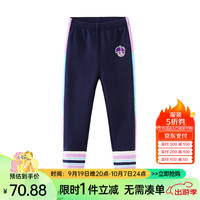 小马宝莉女童休闲打底裤2024秋中大童女孩修身打底裤儿童外穿长裤潮 3008常规款-藏青色 170