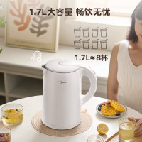 Midea 美的 电热水壶2024新款家用烧水壶不锈钢