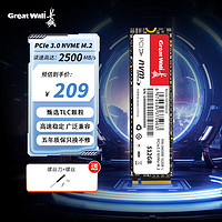 Great Wall 长城 SSD固态硬盘GW3300 M.2接口(NVMe协议)PCIe 3.0x4 台式笔记本固态硬盘 GW3300-512GB