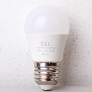 FSL 佛山照明 LED球泡5.5W大口G45节能灯泡E27白光6500K明珠三代