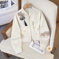 【新中式国风刺绣短外套】2024秋冬新女士小个子质感夹克上衣