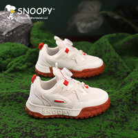 史努比（SNOOPY）史努比秋季新款男童女童舒适透气爆米花鞋底旋扣跑步运动鞋