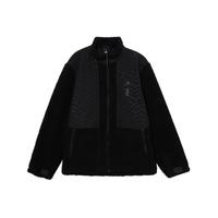 阿迪达斯 adidas【偏小1码】立领时尚简约百搭休闲保暖男款夹克羊羔绒外套男装