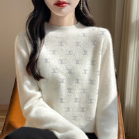 Lirdn Lee轻奢女装秋冬季新款针织衫圆领百搭毛衣亲肤柔软保暖打底衫