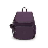 凯普林 kipling男女款2024秋冬新帆布包书包出游包猴子包双肩包背包 CITY ZIP S-极致绛紫色