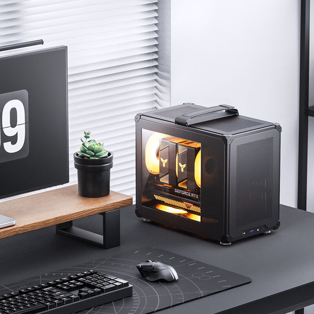 乔思伯 四面MESH板 MATX机箱  黑色