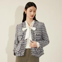 JZ玖姿小香风羽绒服女装冬季短款鹅绒外套