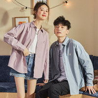 唐狮 TONLION装春季衬衫男女长袖全棉宽松衬衣休闲百搭衣服