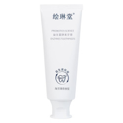 绘琳堂 牙膏美白益生菌酵素牙膏美白牙齿去黄去渍清新口气薄荷香绘会林堂 牙膏*1支贵在运费
