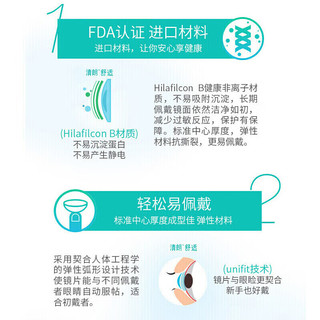 博士伦清朗舒适月抛隐形眼镜 525度 6片装