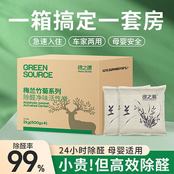 GREEN SOURCFE 绿之源 室内汽车除臭车载净化炭新车内除甲醛异味活性炭包家车两用