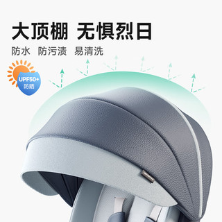 InnoTruth 遛娃婴儿推车 可坐可躺一键收车 0-3岁 高景观 灰蓝