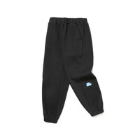 巴拉巴拉童装儿童裤子秋冬中大童长裤加绒保暖宽松束脚裤 黑色90001