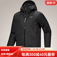 始祖鸟（ARC'TERYX）Solano Down 24秋冬轻量透气防水750蓬鹅绒保暖男士连帽羽绒服 黑色Black S