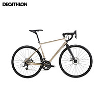 DECATHLON 迪卡侬 自行车公路车RC500铝制碟刹弯把变速公路自行车至尊金S-4834006