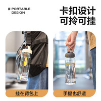 乐扣乐扣塑料水杯带茶隔男女生简约杯子便携耐高温杯
