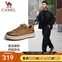 CAMEL 骆驼 2024秋季轻量板鞋复古百搭休闲舒适厚底滑板男鞋 G14A223662 黄色 39