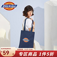 Dickies 帝客 男女帆布袋 logo印花通勤公文袋购物袋 DK010511 深藏青色