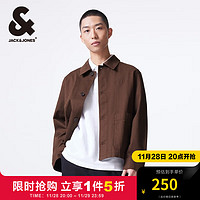 杰克琼斯 杰克·琼斯（JACK&JONES）新款潮流简约字母刺绣后领金属装饰夹克外套上衣男士德米塔斯 常规 E07德米塔斯