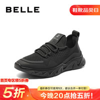 百丽飞织网面运动鞋男商场同款舒适厚底休闲鞋8AZ01CM3