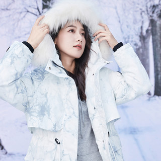 波司登奥莱女士极寒羽绒服鹅绒连帽天然毛领收腰修身防风保暖 160/84A