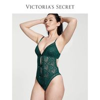 维密 花漾蕾丝性感轻薄衬垫设计镂空连体衣