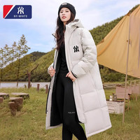 2024长款羽绒服男女同款加厚连帽休闲装保暖羽绒服A100