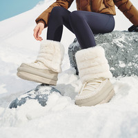 蕉下女士户外保暖防滑气绒靴CL80824雪地靴加厚增高鞋子 35