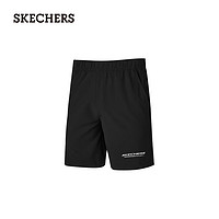 SKECHERS 斯凯奇 夏季男梭织百搭宽松休闲运动短裤P224M031 碳黑/0018 M