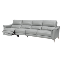  顾家家居 KUKA  90.DK.6023 功能皮艺沙发 四人位右电动 松烟灰