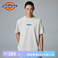 Dickies 帝客 T恤男 植绒印花重磅棉短袖T恤 休闲百搭短袖T恤 DK0A87FG Y 浅沙灰 L