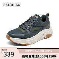 SKECHERS 斯凯奇 男士绑带休闲运动鞋118067 炭灰色CCL 44