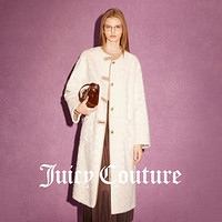 Juicy Couture 橘滋 凛冬恋歌Logo皇冠纽扣毛绒女式大衣