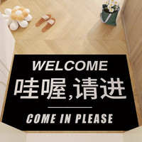 季象入户门地垫进门口家用门垫防滑丝圈耐脏脚垫门口可裁剪红门外地毯 SQ-哇喔请进 50X80cm