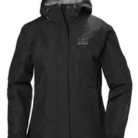 哈雷汉森Helly Hansen 女士 Seven J 防水防风透气带帽雨衣 992 黑色 中号