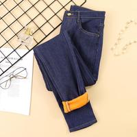 stylecloth 诗可洛 女士高腰加绒加厚时尚休闲修身显瘦牛仔裤