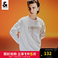 杰克·琼斯（JACK&JONES）秋季男装上衣字母反光钢印字母织布纯色百搭简约长袖卫衣男 A06本白色 185/104A/XL