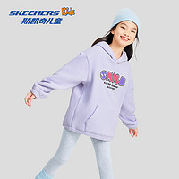 88VIP：SKECHERS 斯凯奇 童装儿童休闲连帽套头卫衣秋冬男女童针织上衣