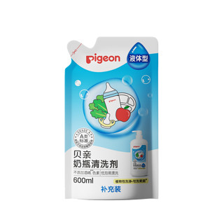 Pigeon 贝亲 宝宝专用奶瓶清洗剂补充装奶瓶奶渍清洁600ML